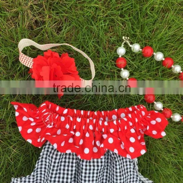 New Girls Apple Dress Girls Boutiques Dress Kids Pillowcase Dress Kids Back to School Dress With Necklace and Headband photo-3