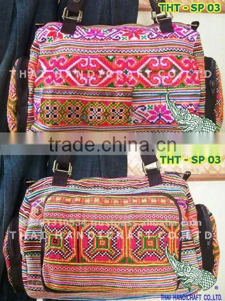 Embroidered HMONG Hill Tribe Tote Handmade Hand Bag and Shoulder Bag