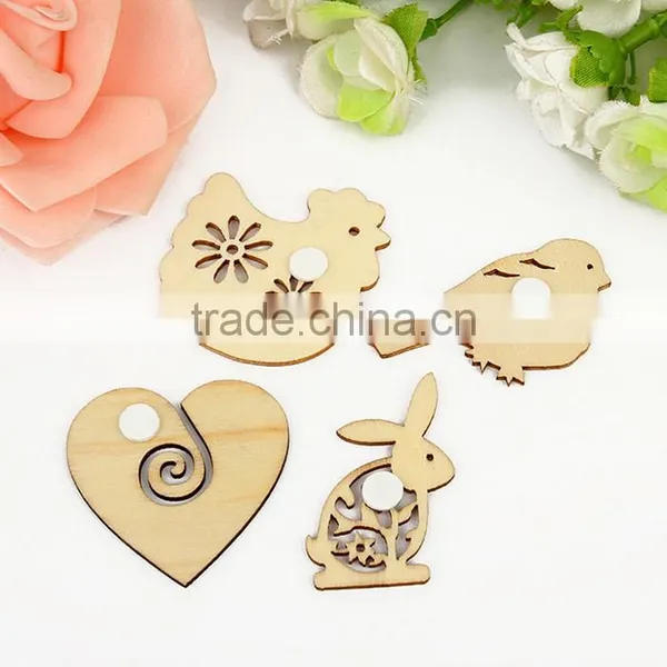 DIY Painting Unfinished Wood Accessories Hollow Flower Crafts photo-5