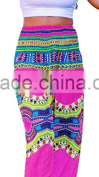 Women Yoga Thai Style Polka Floral Elephant Printed Boho Bloomers Baggy Pants photo-2