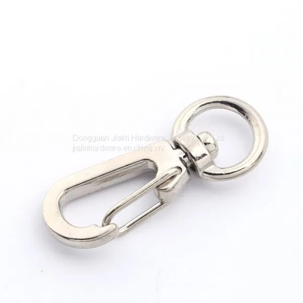 Easily Open Polish Nickel Plated Metal Hook Keyring Collection photo-2