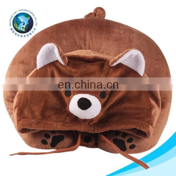 Various u Cushion Promotion u Shaped Neck Pillow With Hat Custom Cute Soft Plush Animal Design Rest Travel Neck Pillow photo-6