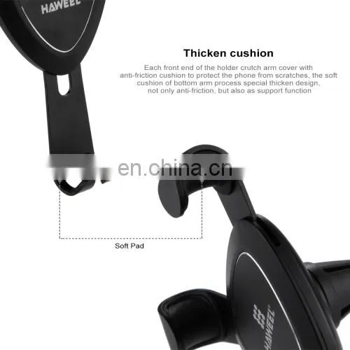 HAWEEL Triangle Design Universal Car Air Vent Phone Holder Mount for Huawei and Other Brands photo-4