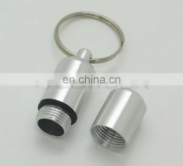 Waterproof Aluminum Medicine Pill Container Box Bottle Case Key Chain Holder photo-5