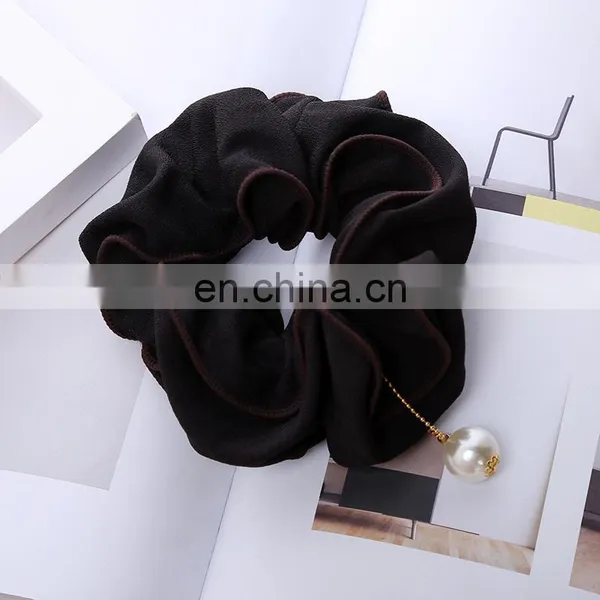 15colors Free Ship Summer Fashion Hair Accessories Pure Colors Silk-like Fabric Ladies Scrunchies photo-5
