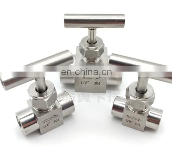 304 Stainless Steel Inner Needle Valve G1/4 One-handle Handle Flow Needle Valve photo-2