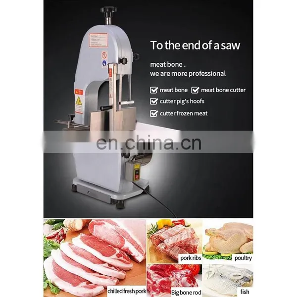 Electric Commercial Band Saw Frozen Fish Meat Cutting Machine / Kitchen Equipment Bone Saw/ Portable Meat Saw Machine photo-6