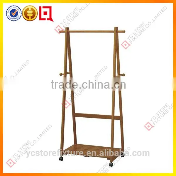 Movable Coat Rack in Wooden Material