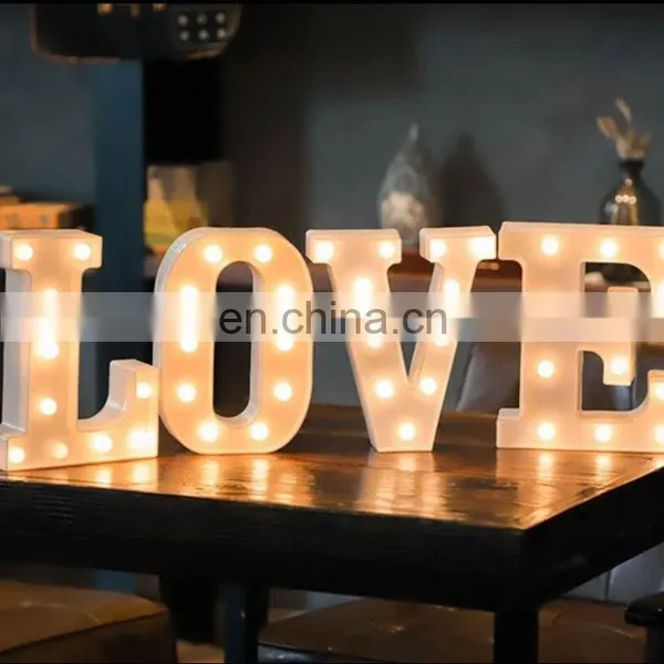 Wedding Party Events Decoration Plastic Mini Led Sign Love Letters photo-2