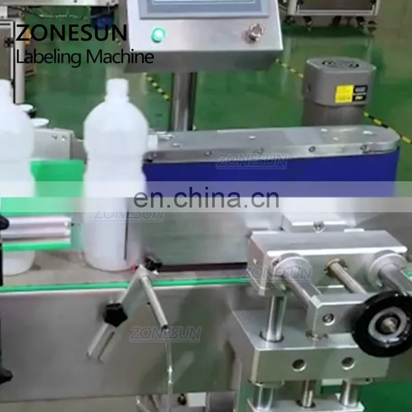 ZONESUN ZS-TB821 Vial Glass Jar Can Sticker Wine Water Bottle Automatic Round Bottle Labeling Machine For Round Bottles photo-4
