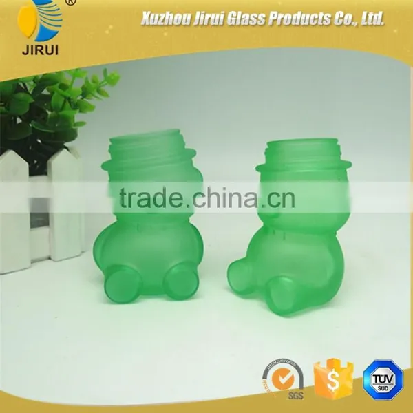 New Style Green Bear Shape Glass Jar 70ml Glass Candy Jar photo-2