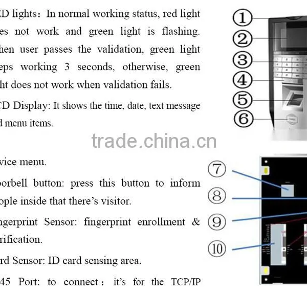 Fingerprint Recognition Door Access Time Attendance and RFID Card Access Control System photo-5