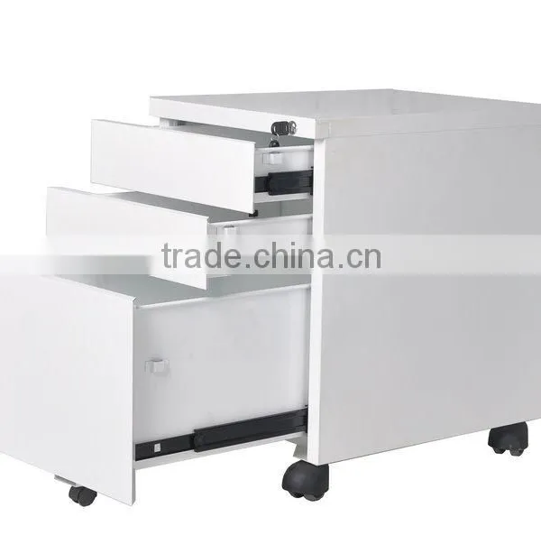 (DL-M1 ) 3 Drawer Metal File Cabinet Office Home Mobile Filing Storage Black Furniture Vertical photo-2
