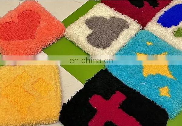 Solid Color High Quality Yarn Rug Cone Wool Tufting Cotton Yarn For Rug photo-5
