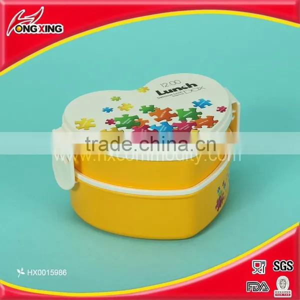 Heart Shaped Plastic Tiffin Lunch Box / Bento Box for Children photo-2
