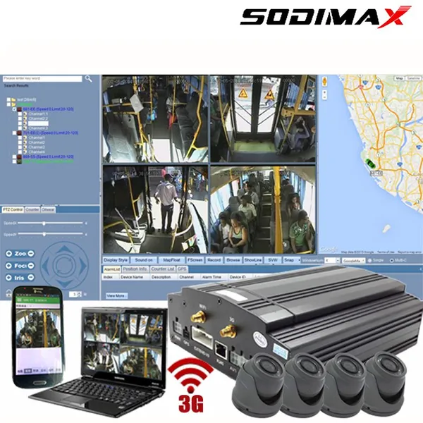 HDD Mobile DVR for Vehicle Surveillance Alarm System Car Camera MDVR photo-3