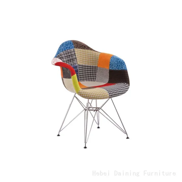 Patchwork Fabric Sofa Chair With Armrest DC-F02M