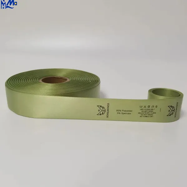 High Quality Custom Color Satin Woven Wash Care Label for Clothing photo-2