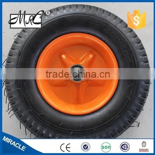 Manufacturer Wheelbarrow Pneumatic Air Rubber Wheel 400x8 photo-2