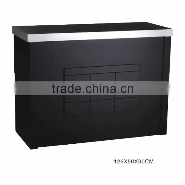 Wholesale Barber Supplies Salon Shop Using Modern Salon Furniture Design Check Out Counter Payment Reception Wooden Table photo-2