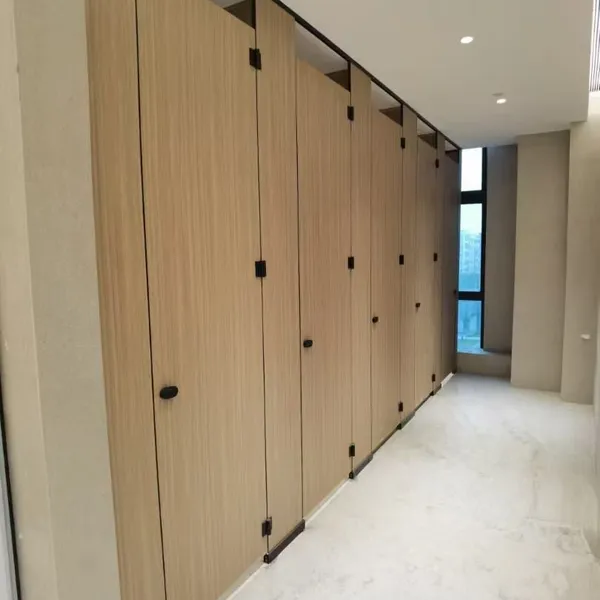 Woodgrain Phenolic Good Quality HPL Sheets Toilet Partition Cubicle photo-3