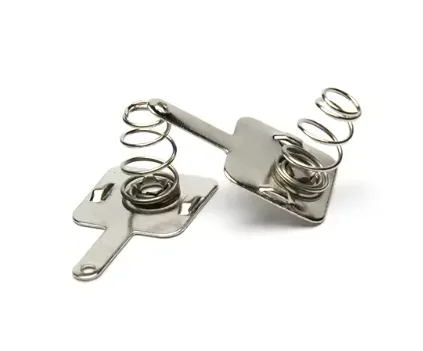 OEM Customized Metal Stainless Steel Electrical Remote Control Battery Holder Spring AA Contacts Spring