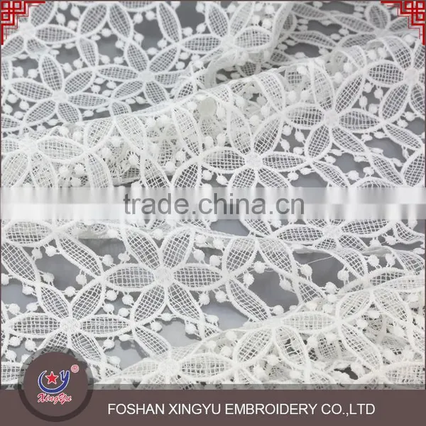 Wholesale China OEM Factory Net Dress Making Embroidered Lace Fabric Designs photo-2