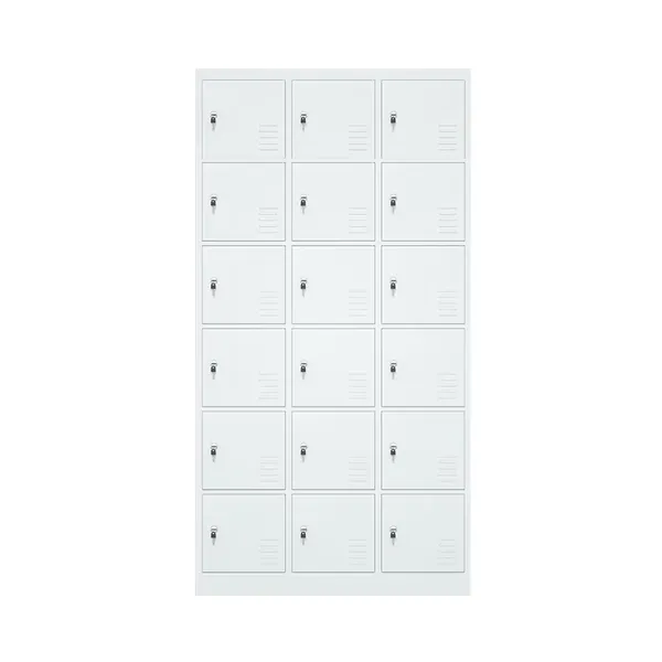 Modern 18-Door Metal Storage Locker