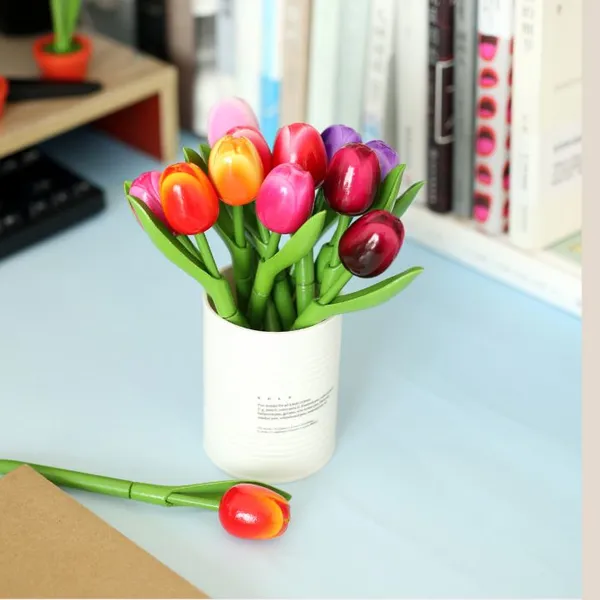 Dutch Handmade Wooden Tulips Holland Souvenir Wooden Tulip Bouquet photo-5