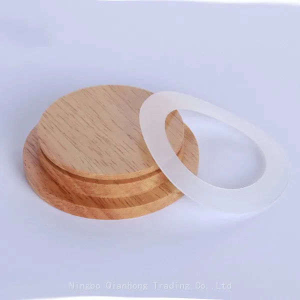 Customizable Wooden/Bamboo Lid With Logo Round Wooden Covers for Cup Bottle Candle Jar Glass Container photo-5