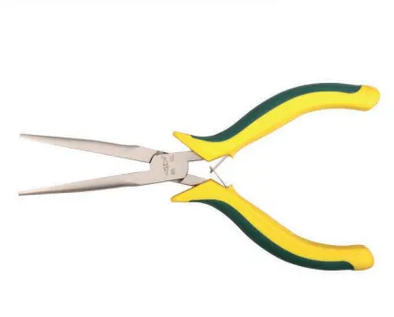 5 Inch Mini Plastic Handle Super Long Needle Nose Pliers, CR-V Steel Precision Cutting Pliers for Electronic Repair