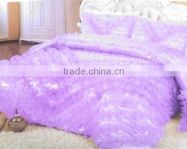2016 New Design 100% Polyester Satin 4Pcs Bedding Set photo-6