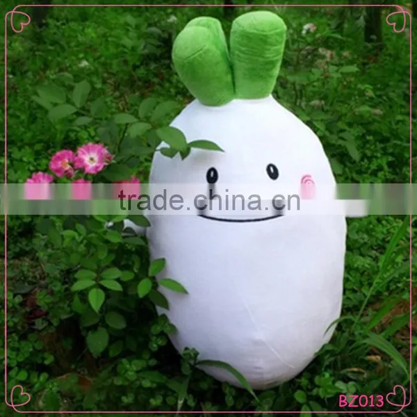 White Radish Family Soft and Cute Plush Stuffed Toy Pillow
