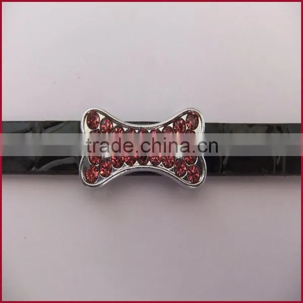 10MM Diy Jewellery Accessories Colorful Rhinestone Bone Slide Charm photo-2