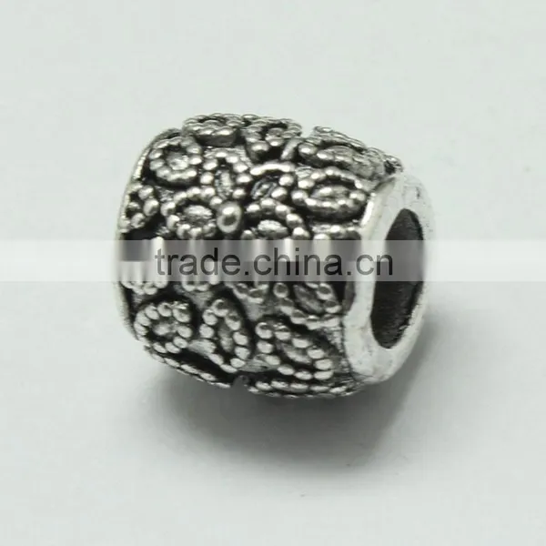 Pdora Jewelry Accessories Cylinder Carving Slider DIY Zinc Alloy Beads for Bracelets photo-3