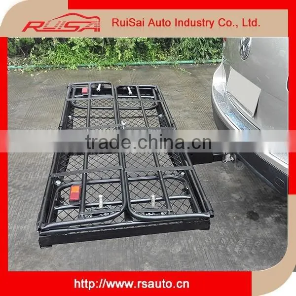 Hitch Mount Folding Cargo Carrier Basket With Waterproof Luggage Bag Quality Choice photo-4