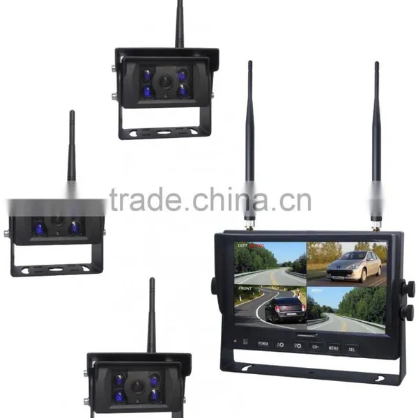 100% Factory DC12 to 32V 2.4G Digital Wireless 4 Way Car Reverse Camera System With Night Vision Camera photo-5