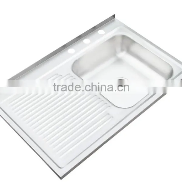800x500mm Right Bowl Stainless Steel Sink Hot Sale for South America Lay on