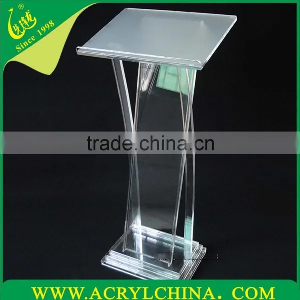 Transparent Plexiglass Speak Stage With 500mm*380mm*1180mm, Square Clear Acrylic Speak Stage With Gross Weight 40kg photo-2