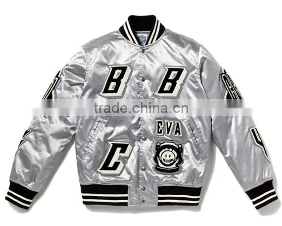Fashion Wear Satin Jacket,custom Fashion Wear Satin Varsity Jacket,stylish Satin Varsity Jacket photo-6