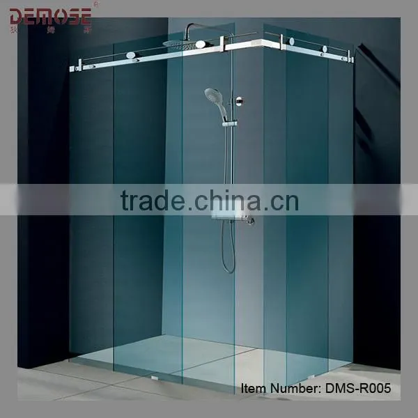 Mordern Frameless Shower Glass Door / Sliding Door Bathroom Mirror Cabinet