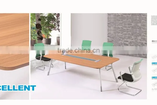Excellent aluminum conference table with MDF and steel frame