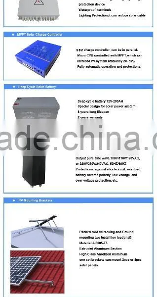 High Quality 7KW 96V Off Grid Solar Power System For Home Use photo-2