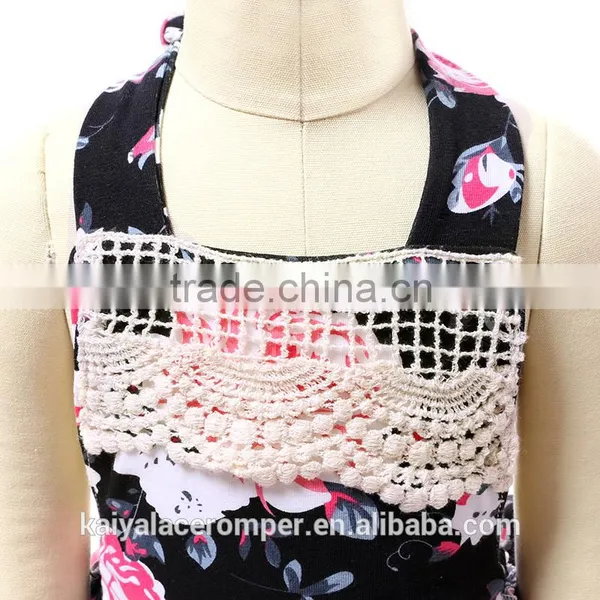 Wholesale Children's Boutique Clothing Floral New Born Baby Romper photo-4
