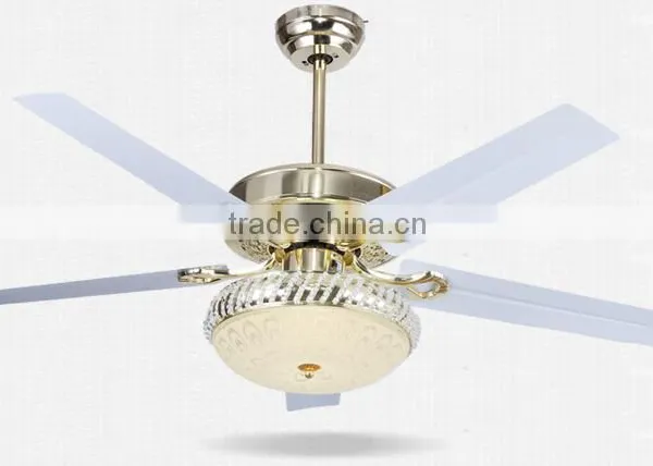 Modern White Gloden Ceiling Fan Light photo-3