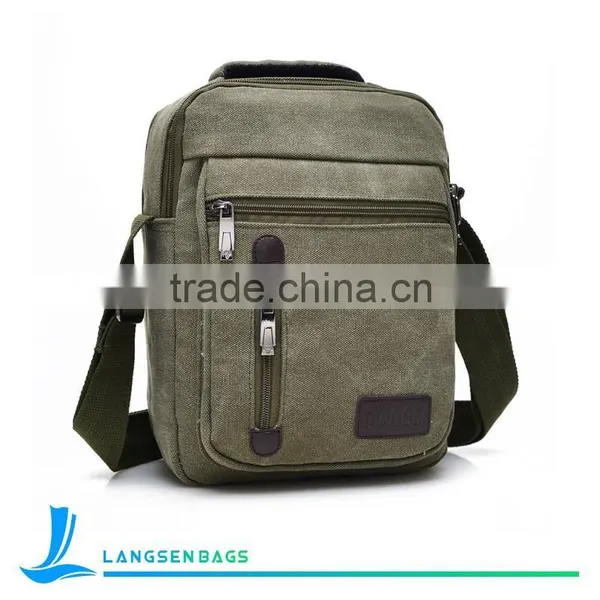 Men's Vintage Canvas Bags School Shoulder Bag Messenger Bag photo-2