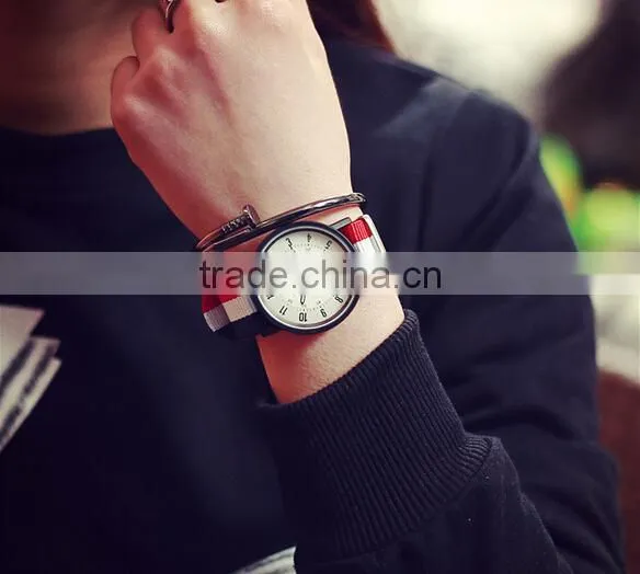 Retro Unisex Watch, Boyfriend Watch, Nylon Watchband, Antique, Brass Watch, Unique Watches, Vintage Style Leather Watch photo-2