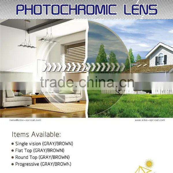 1.56 PROGRESSIVE PHOTO BROWN HMC Optical Lens 18+2 75mm