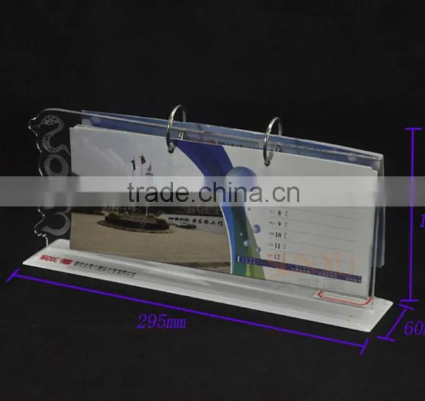 2016 Customized Plastic Clear Acrylic Table Calendar Design photo-4