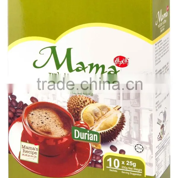 Mama 3 in 1 White Coffee With Durian, Halal Product
